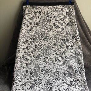 𝅺SOUL Harmony Energy SHE Black white floral‎ abstract design pencil skirt  LG